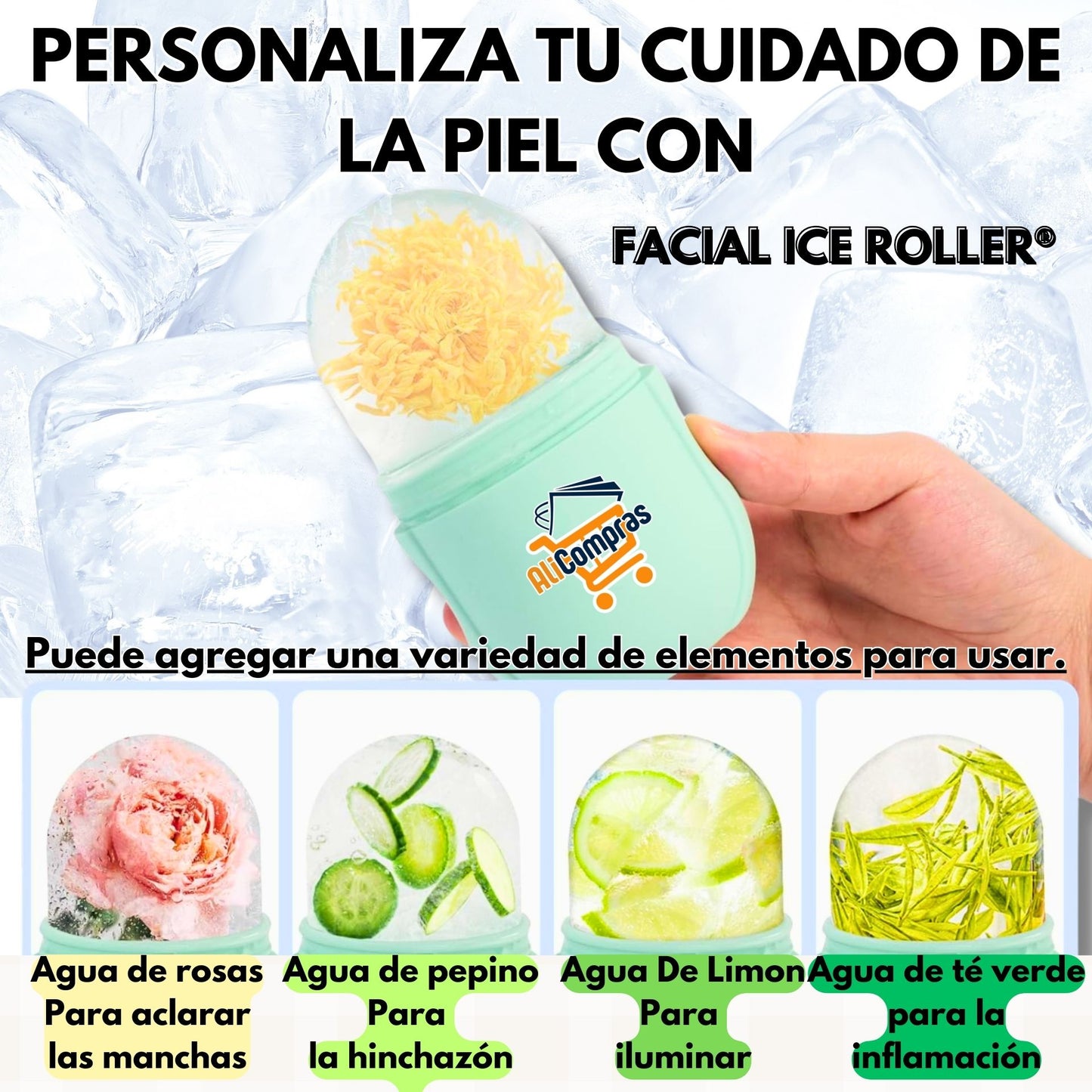 Rodillo de Hielo Para Cara y Ojos- Facial Ice Roller®