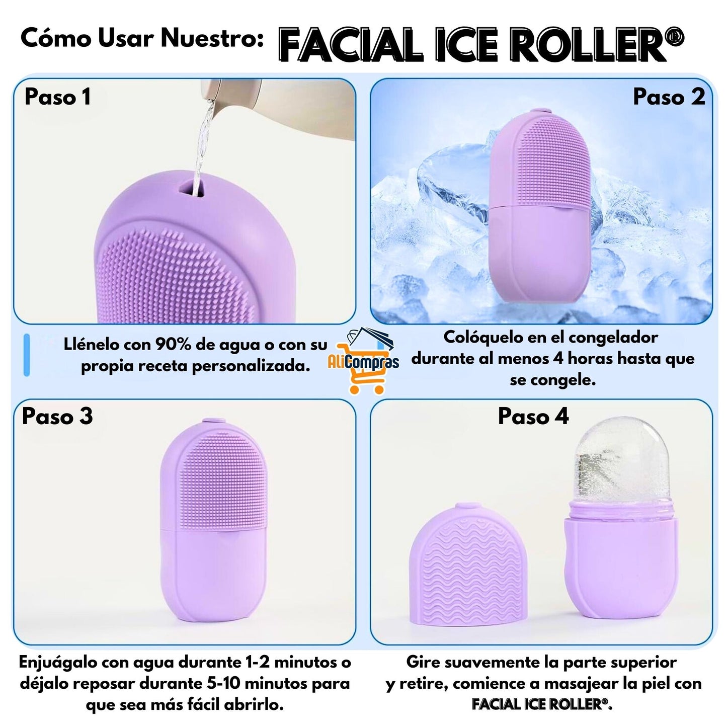 Rodillo de Hielo Para Cara y Ojos- Facial Ice Roller®