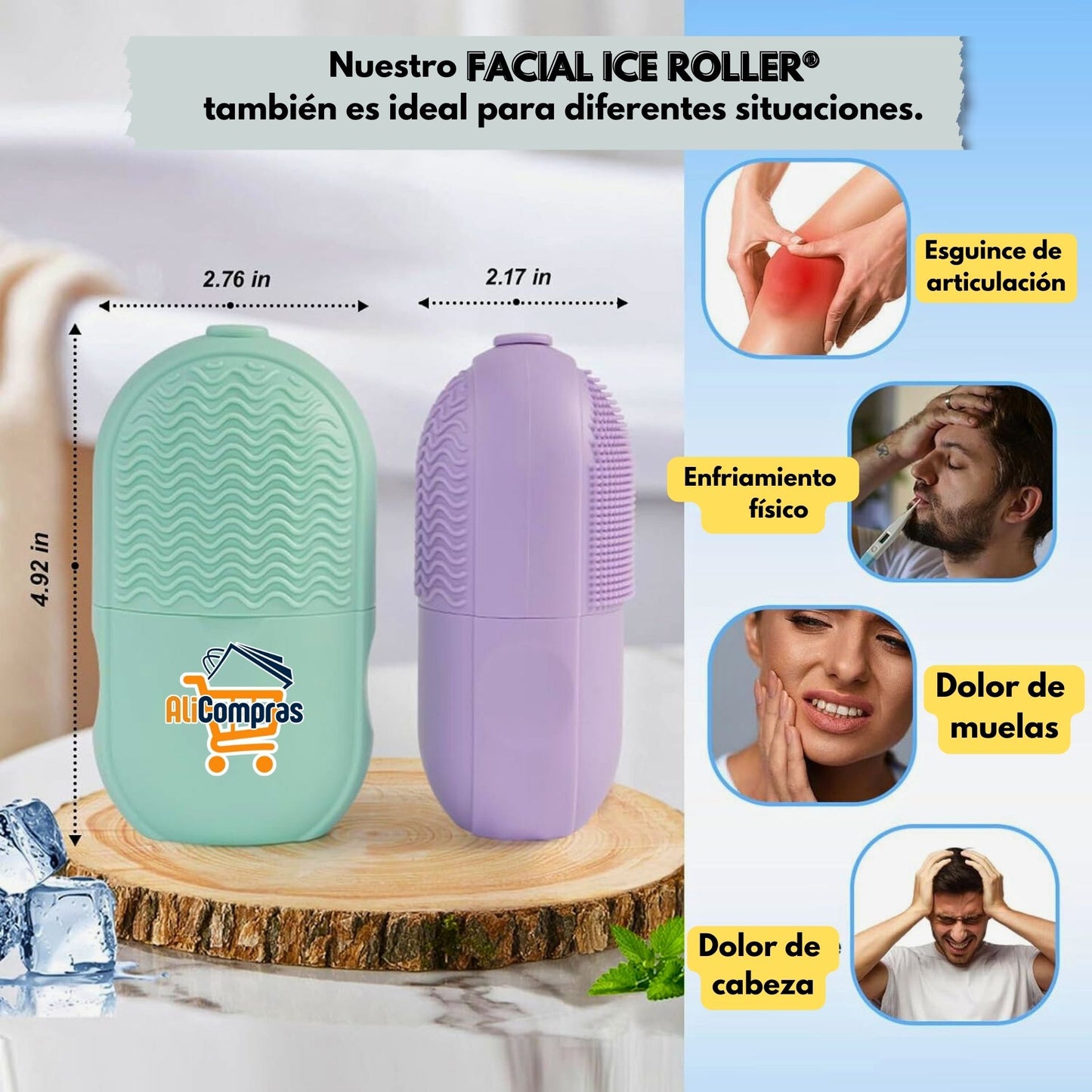 Rodillo de Hielo Para Cara y Ojos- Facial Ice Roller®