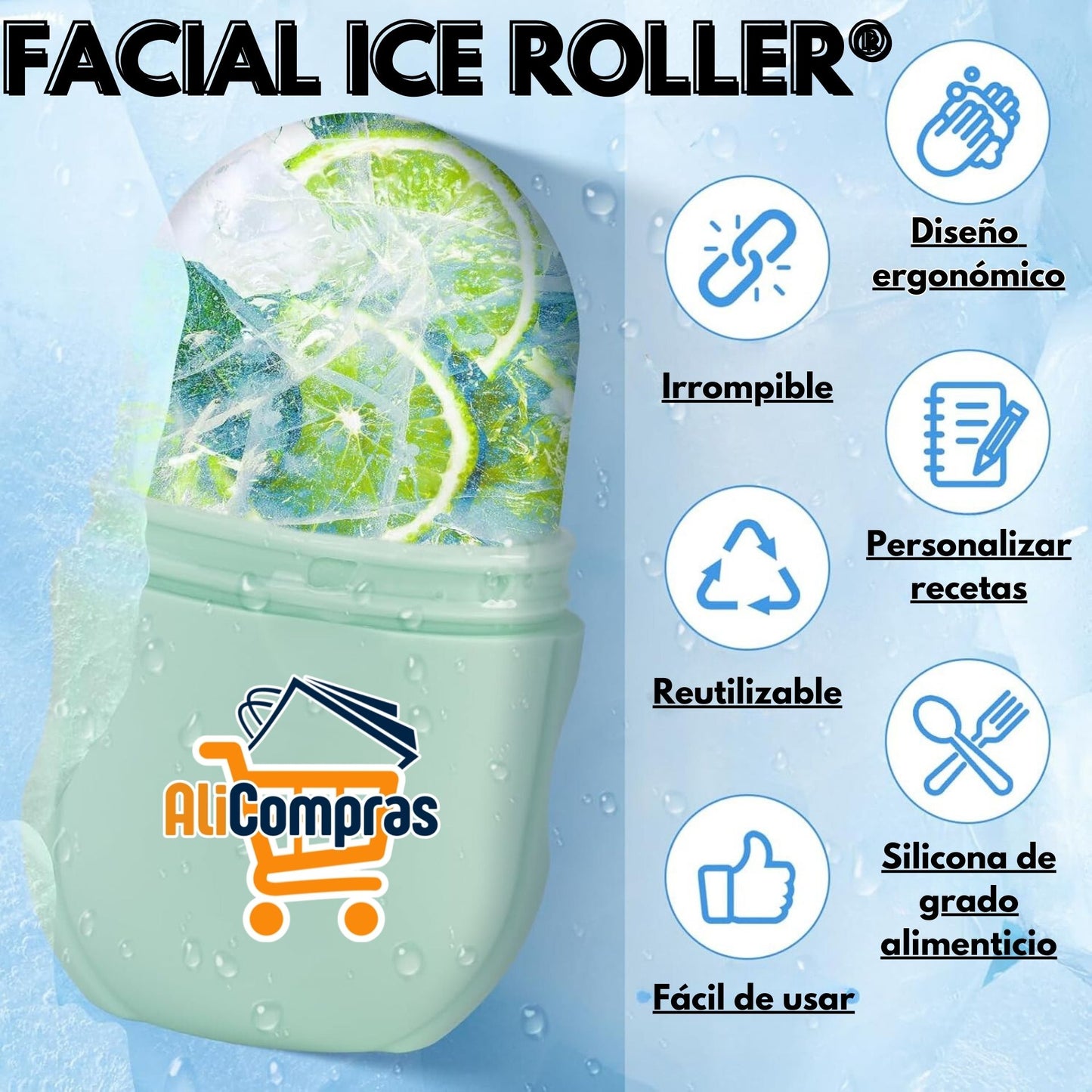 Rodillo de Hielo Para Cara y Ojos- Facial Ice Roller®