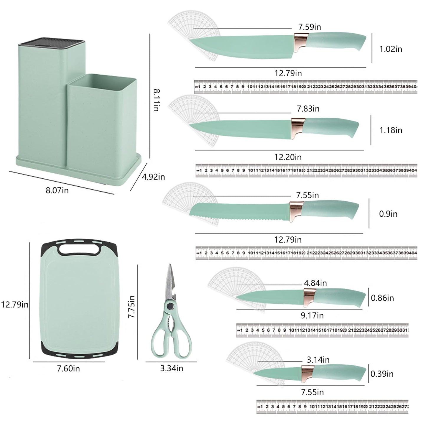 Set Piezas Juego De Utensilios De Cocina De Madera, Silicona y Acero Inox + Soporte De Alta Estética BPA free antiadherente resistente al calor.